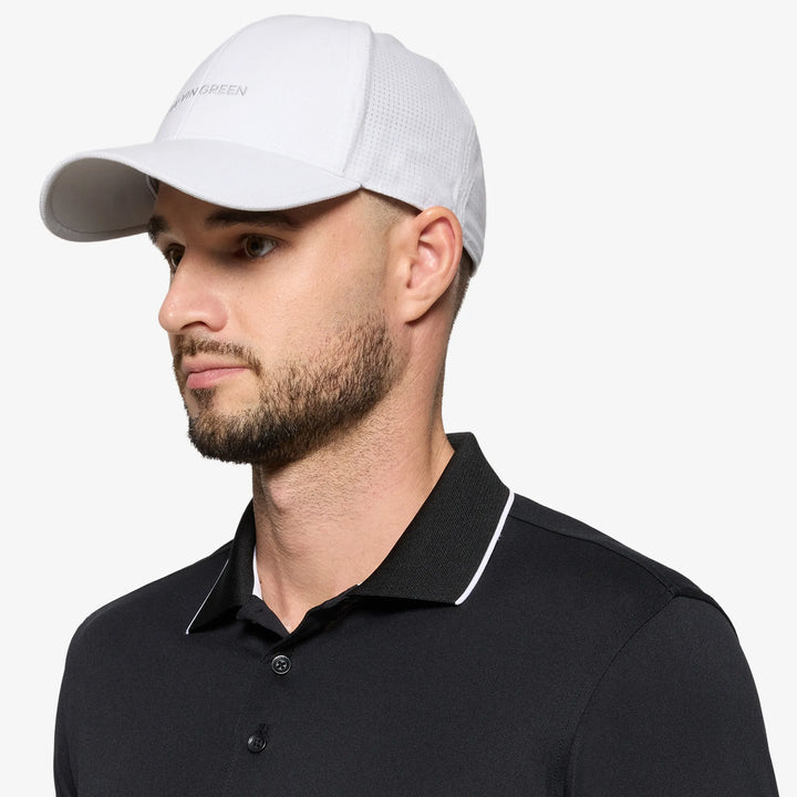 Shane is a Breathable golf hat in the color White/Cool Grey(1)