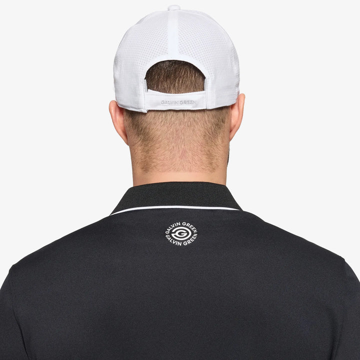 Shane is a Breathable golf hat in the color White/Cool Grey(3)