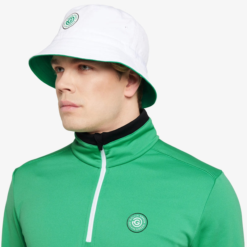 Spencer is a Golf bucket hat in the color White(2)