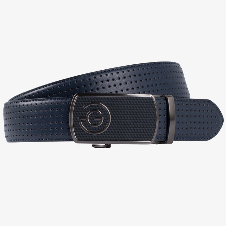 West is a Leather golf belt in the color Navy(2)