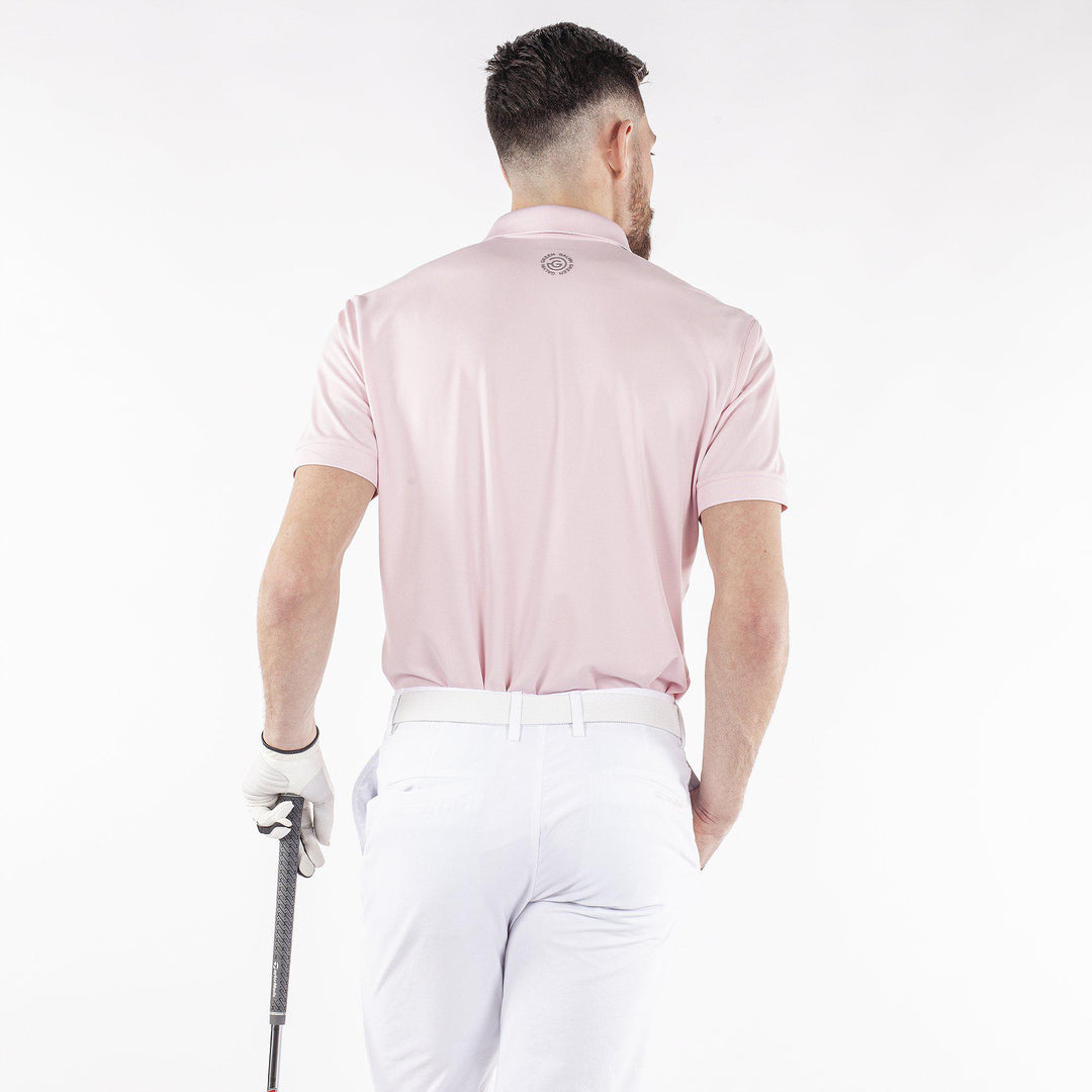 Max is a Breathable short sleeve golf shirt for Men in the color Amazing Pink(6)