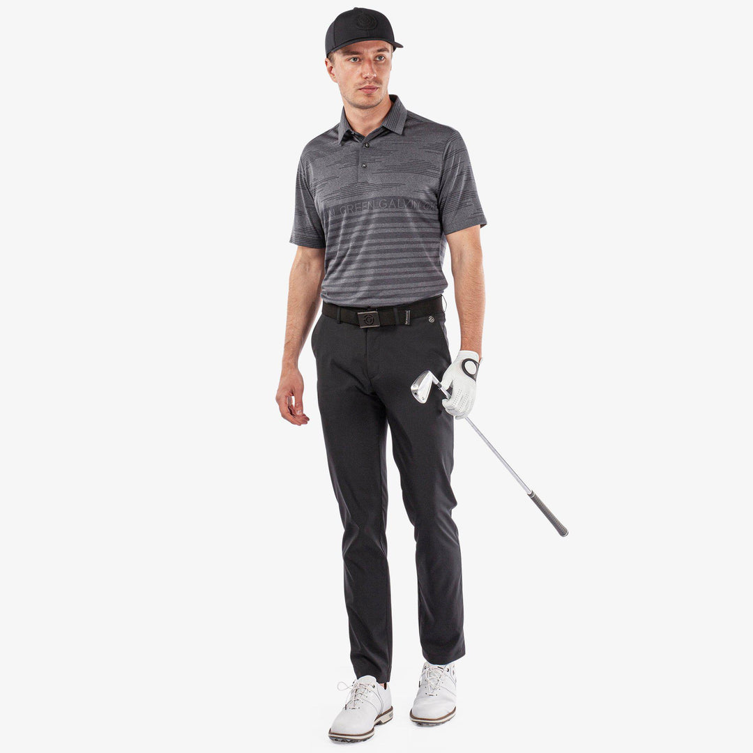Maximus is a Breathable short sleeve golf shirt for Men in the color Black(2)