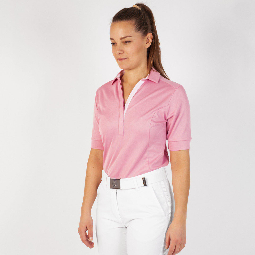 Myrtle is a Breathable short sleeve shirt for Women in the color Sugar Coral(1)