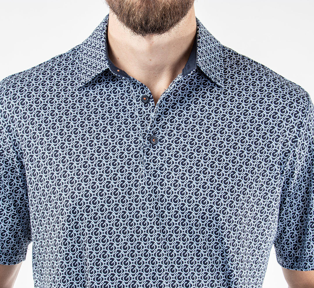 Mauro is a Breathable short sleeve shirt for Men in the color Navy(4)