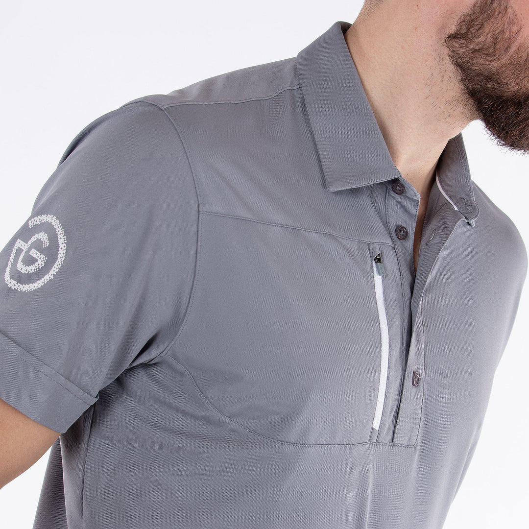 Morton is a Breathable short sleeve shirt for Men in the color Sharkskin(3)