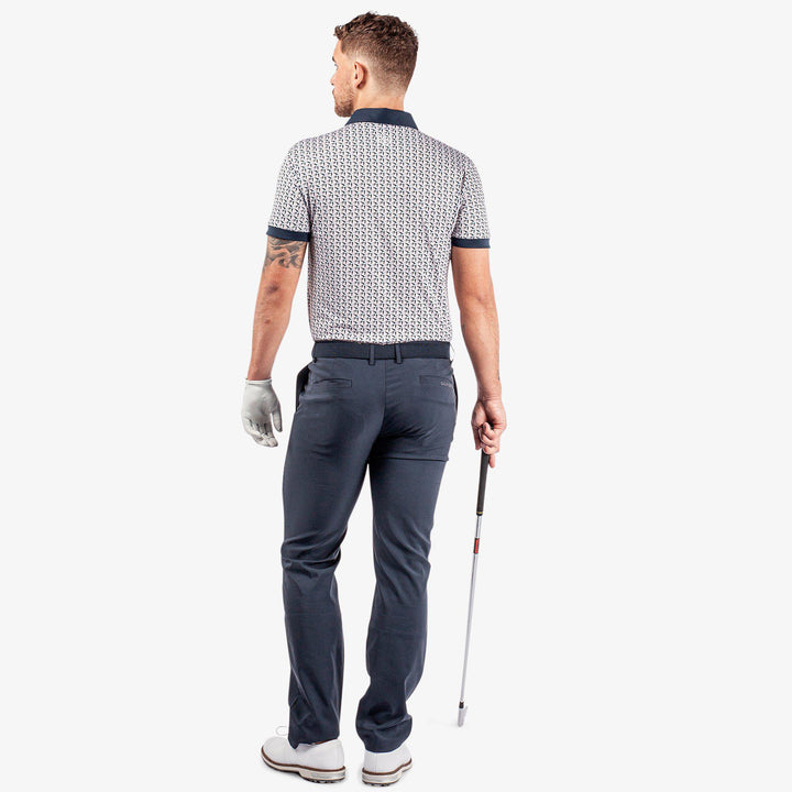 Malcolm is a Breathable short sleeve golf shirt for Men in the color Cool Grey/Navy/White(7)