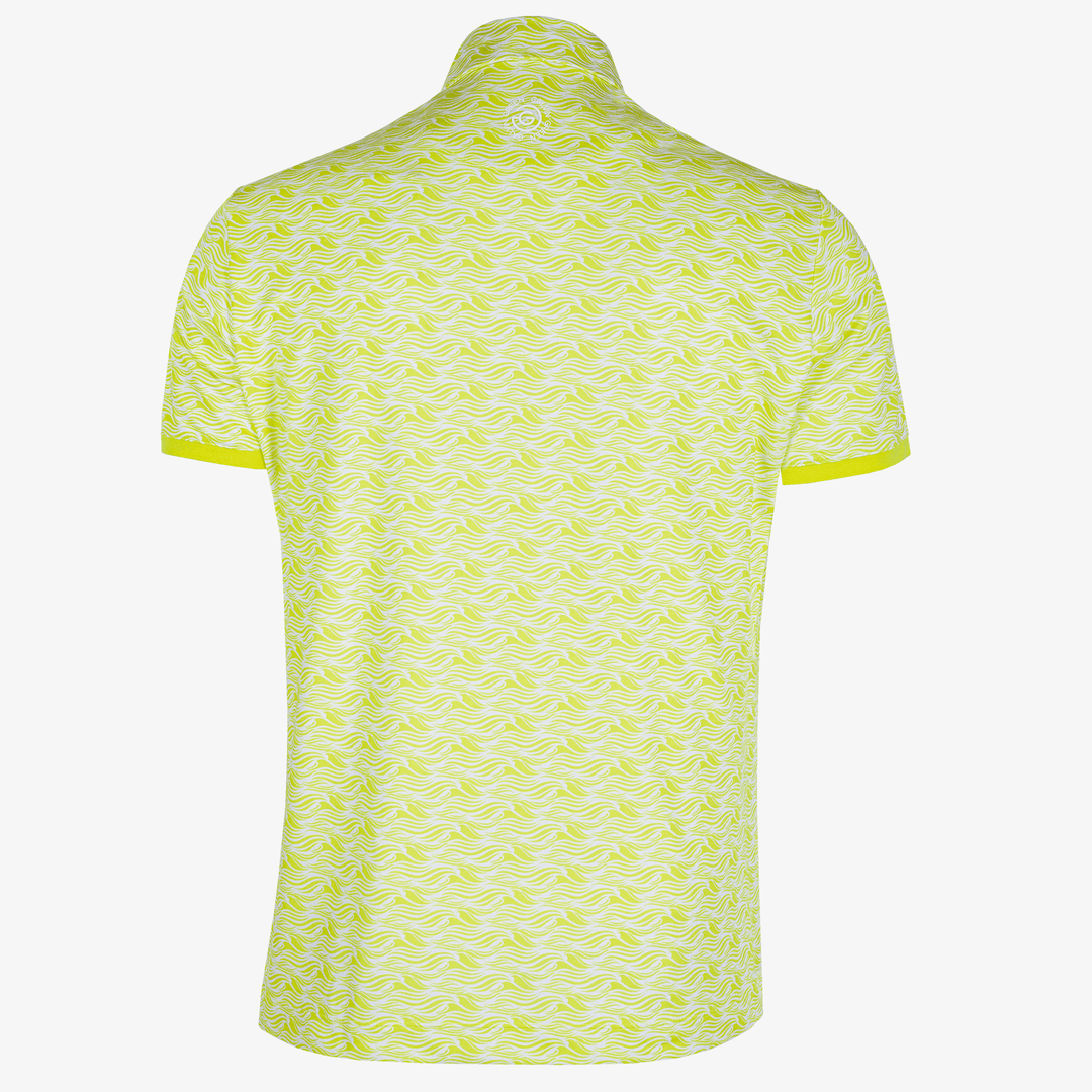 Madden is a Breathable short sleeve golf shirt for Men in the color Sunny Lime/White(8)