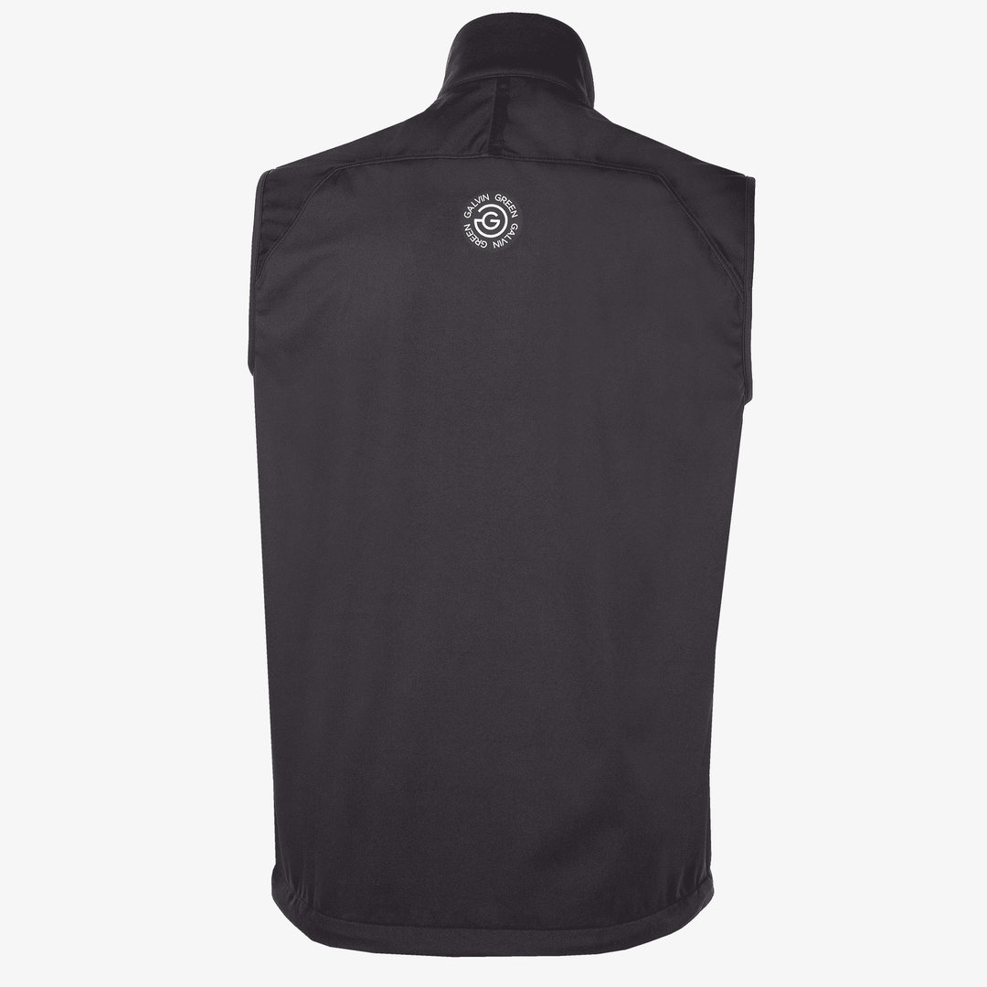 Lathan is a Windproof and water repellent golf vest for Men in the color Forged Iron/Black (8)