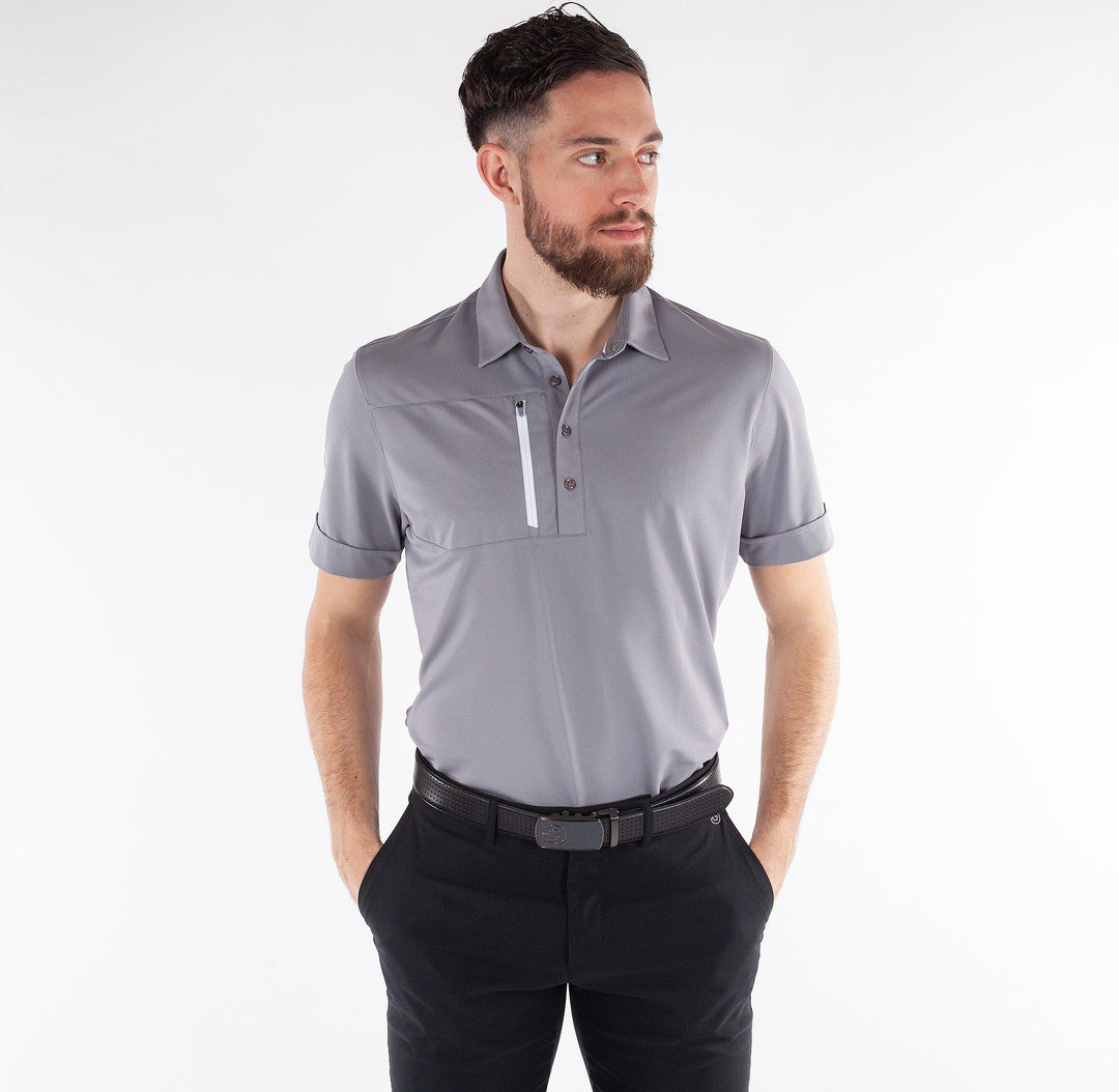 Morton is a Breathable short sleeve shirt for Men in the color Sharkskin(1)