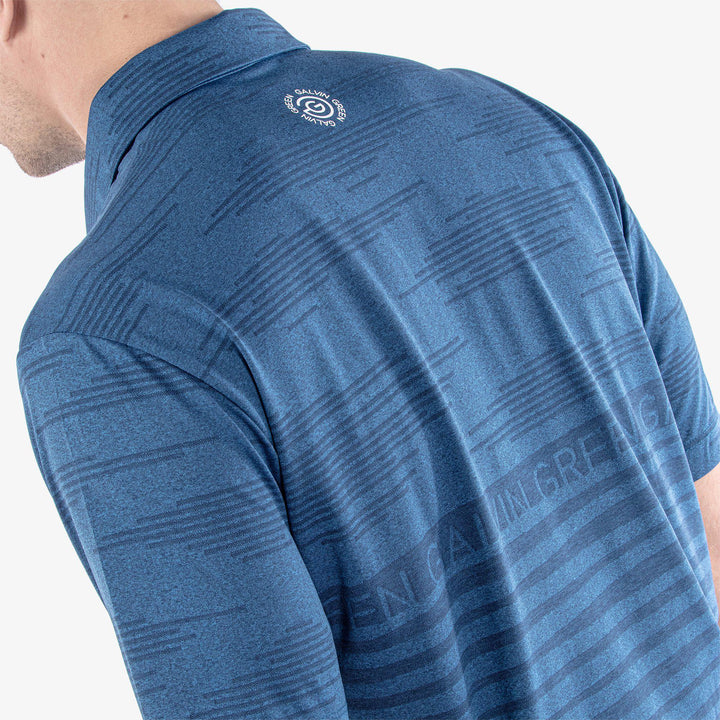Maximus is a Breathable short sleeve golf shirt for Men in the color Blue/Navy(6)