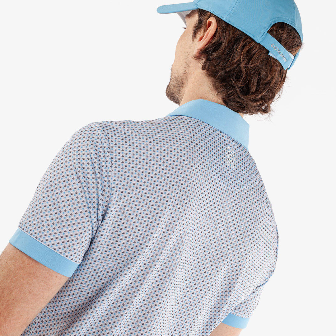 Mate is a Breathable short sleeve golf shirt for Men in the color Alaskan Blue(5)