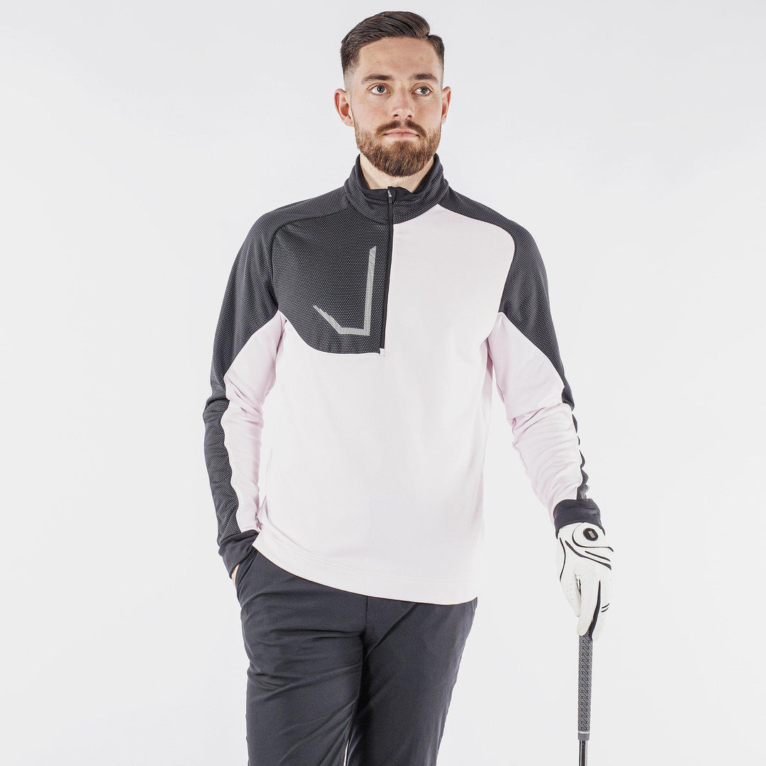 Daxton is a Insulating golf mid layer for Men in the color Fantastic Pink(1)