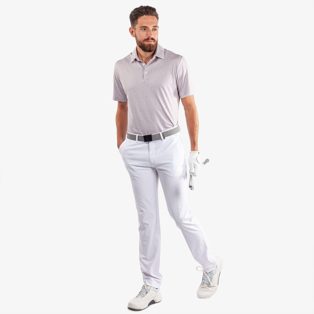 Mani is a Breathable short sleeve golf shirt for Men in the color Cool Grey(2)