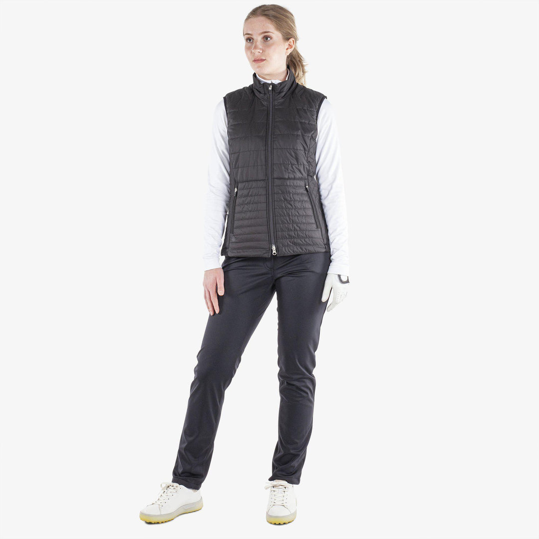 Lene is a Windproof and water repellent vest for  in the color Black(2)