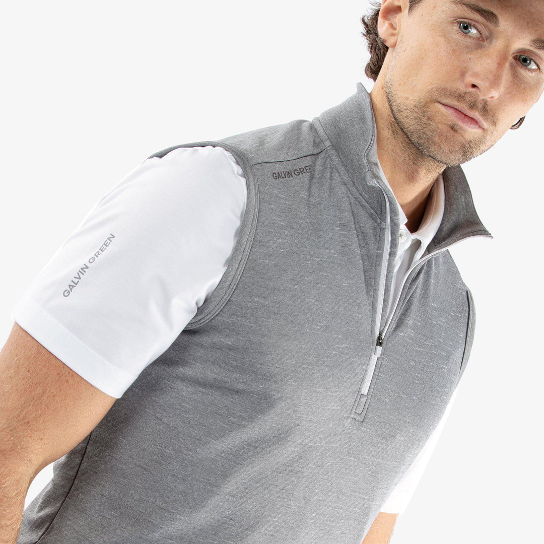 Del is a Insulating golf vest for Men in the color Grey melange(3)