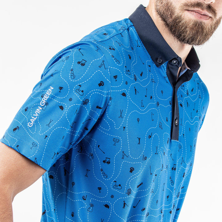 Miro is a Breathable short sleeve shirt for Men in the color Blue Bell(3)