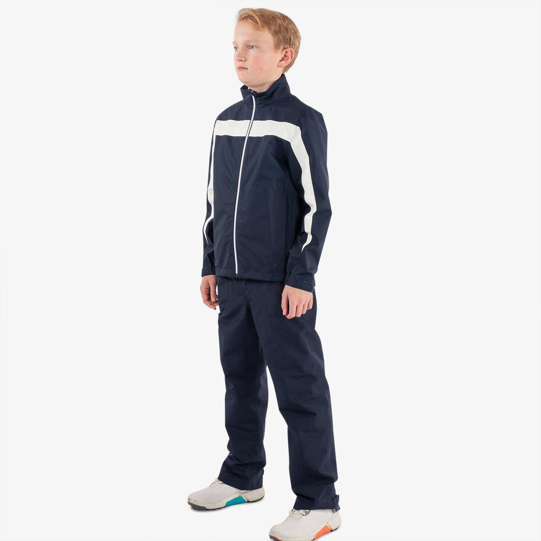 Robert is a Waterproof jacket for Juniors in the color Navy/White(2)