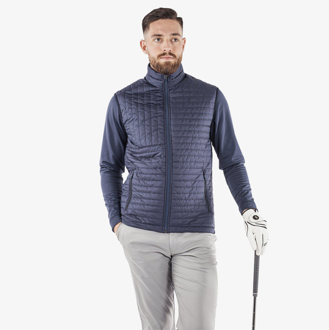 Leroy is a Windproof and water repellent golf vest for Men in the color Navy(1)