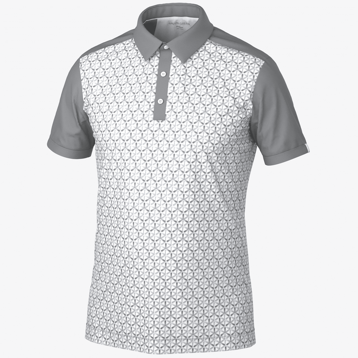 Mio is a Breathable short sleeve golf shirt for Men in the color Cool Grey/Sharkskin(0)