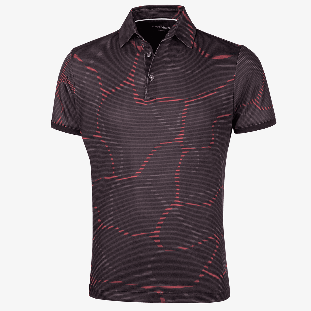 Markos is a Breathable short sleeve shirt for  in the color Black/Red(0)