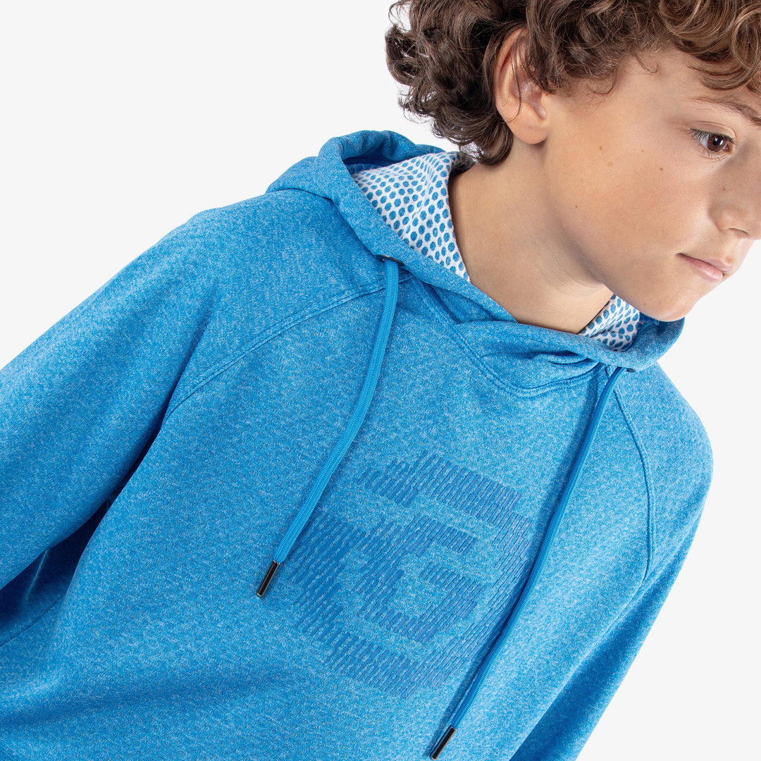 Ryker is a Insulating golf sweatshirt for Juniors in the color Blue Melange (3)