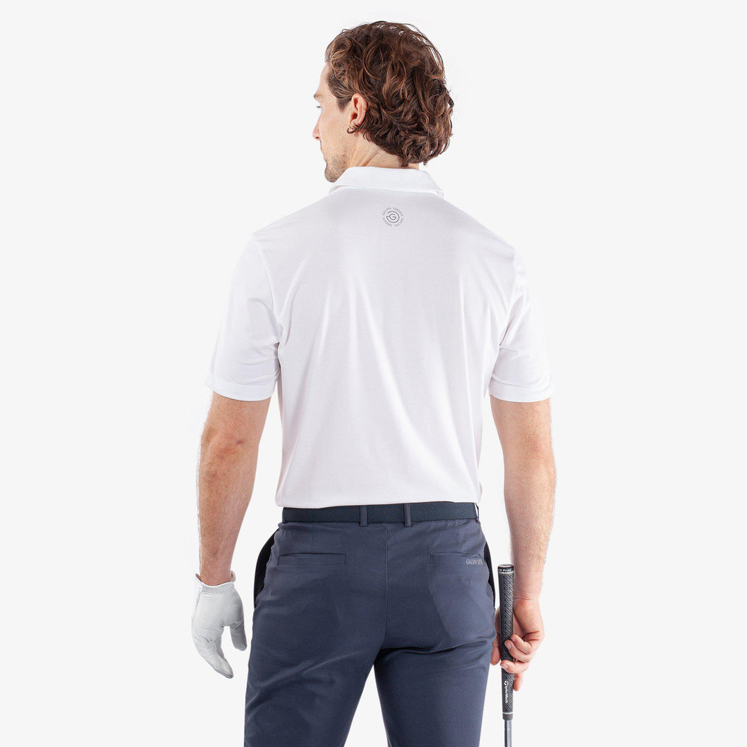 Marcelo is a Breathable short sleeve golf shirt for Men in the color White(4)
