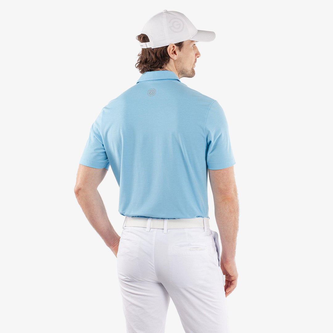 Marcelo is a Breathable short sleeve golf shirt for Men in the color Alaskan Blue(5)