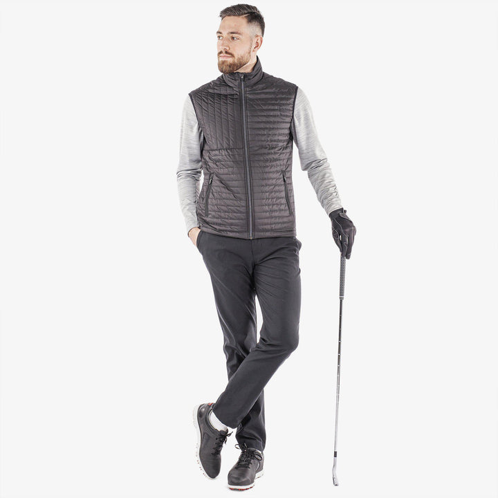 Leroy is a Windproof and water repellent golf vest for Men in the color Black(2)