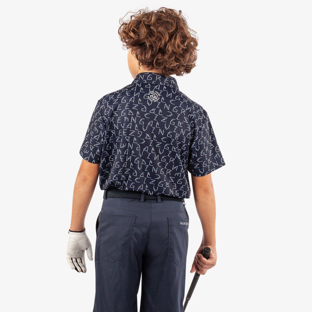 Rickie is a Breathable short sleeve golf shirt for Juniors in the color Navy(6)