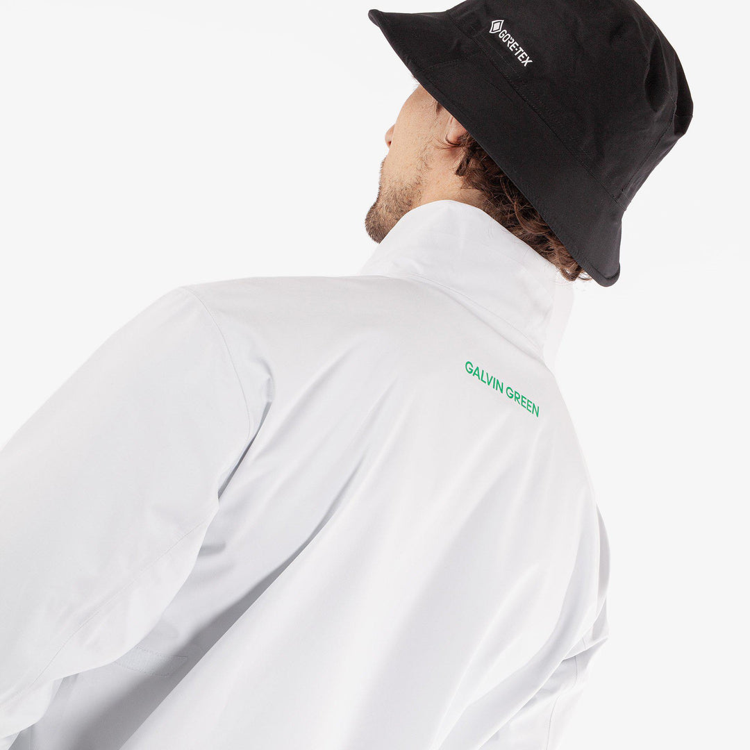 Apollo  is a Waterproof jacket for Men in the color White/Black/Green(5)