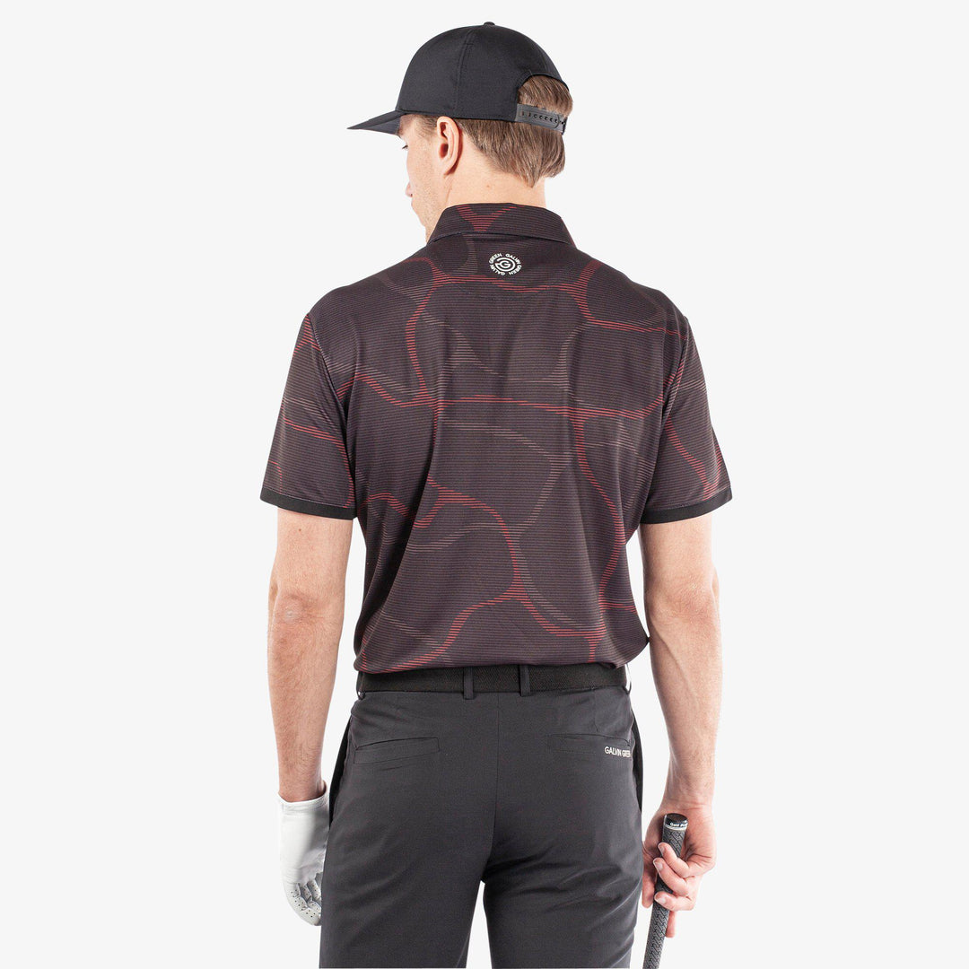 Markos is a Breathable short sleeve shirt for  in the color Black/Red(5)