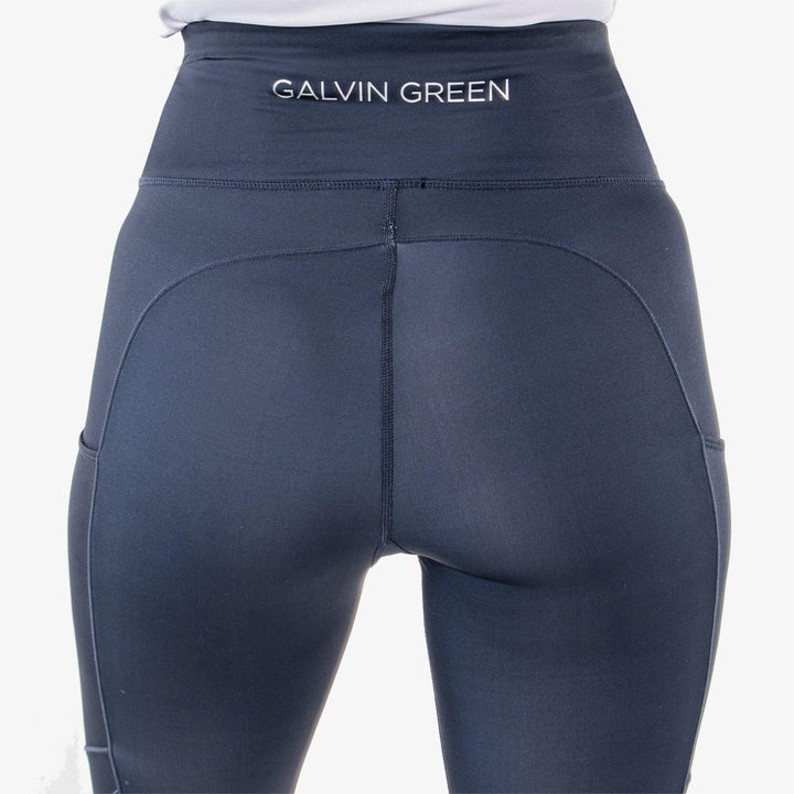 Nicci is a Breathable and stretchy golf leggings for Women in the color Navy(6)