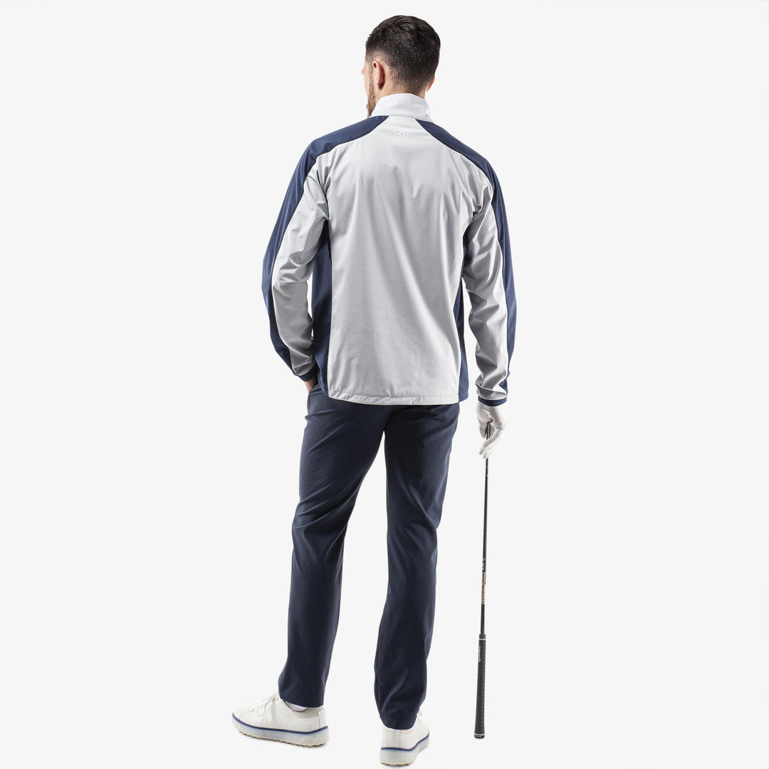 Lawrence is a Windproof and water repellent golf jacket for Men in the color Cool Grey/Navy(8)
