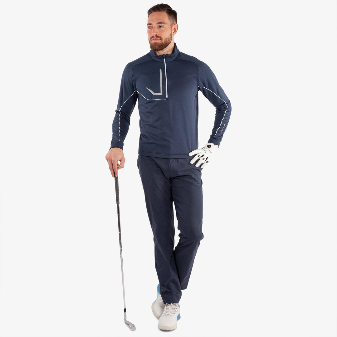 Daxton is a Insulating golf mid layer for Men in the color Navy/Ensign Blue/White(2)