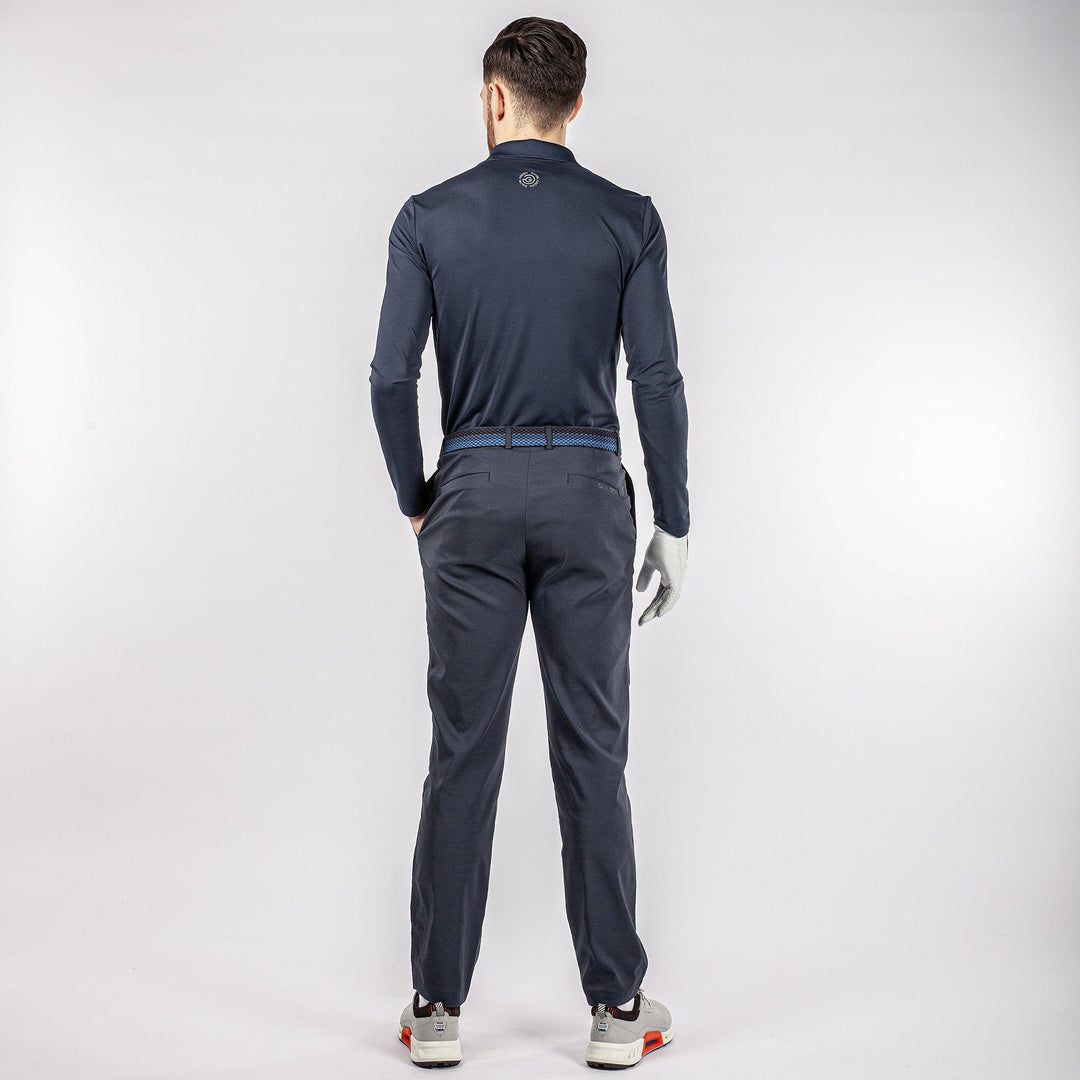 Marwin is a Breathable long sleeve golf shirt for Men in the color Navy(8)