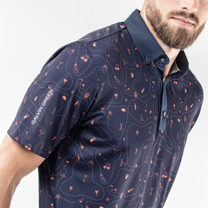 Miro is a Breathable short sleeve shirt for Men in the color Orange(3)