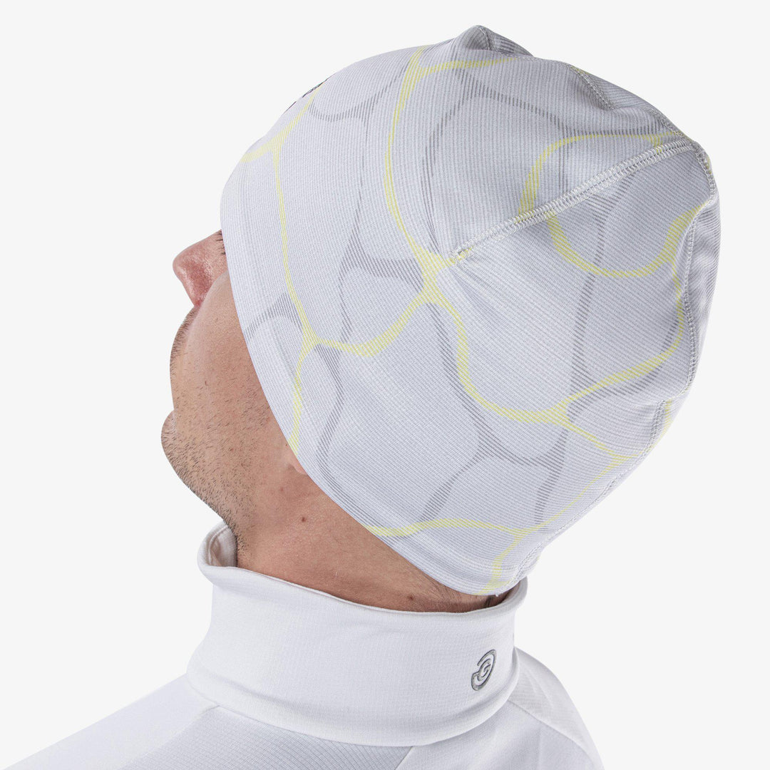 Duke is a Insulating golf hat in the color White/Sunny Lime(3)