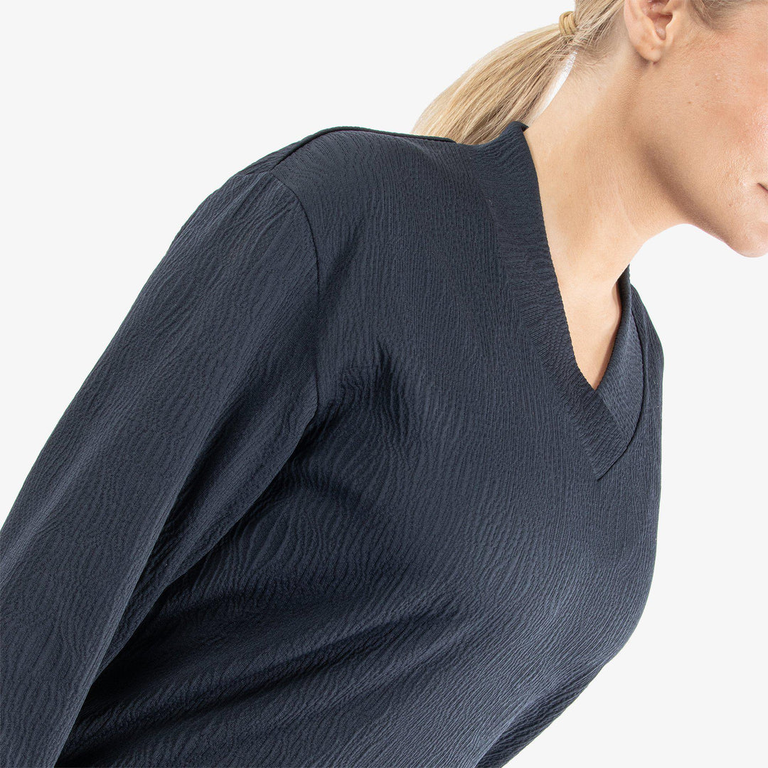 Donya is a Insulating mid layer for  in the color Navy(3)
