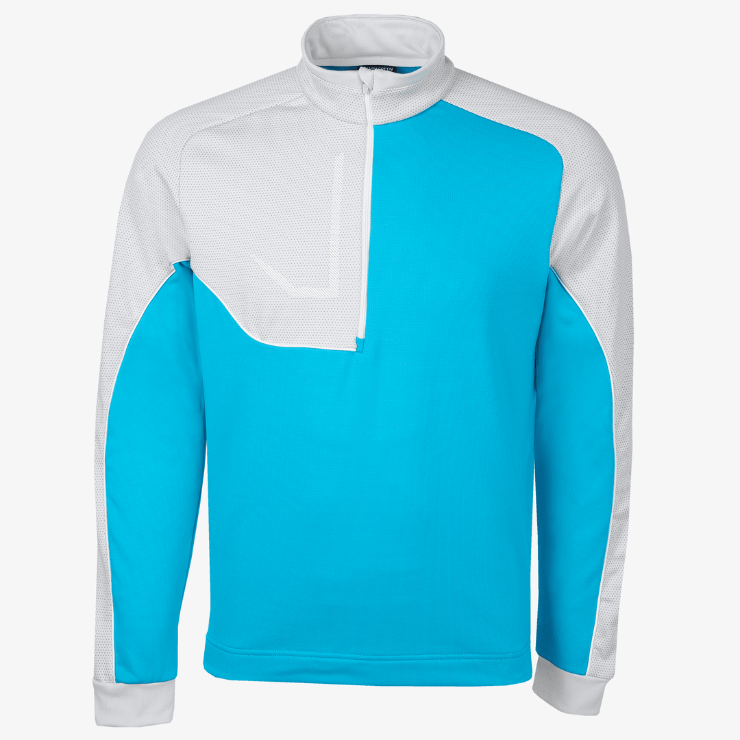 Daxton is a Insulating golf mid layer for Men in the color Aqua/Cool Grey/White(0)