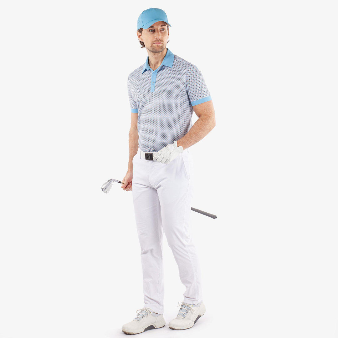 Mate is a Breathable short sleeve golf shirt for Men in the color Alaskan Blue(2)