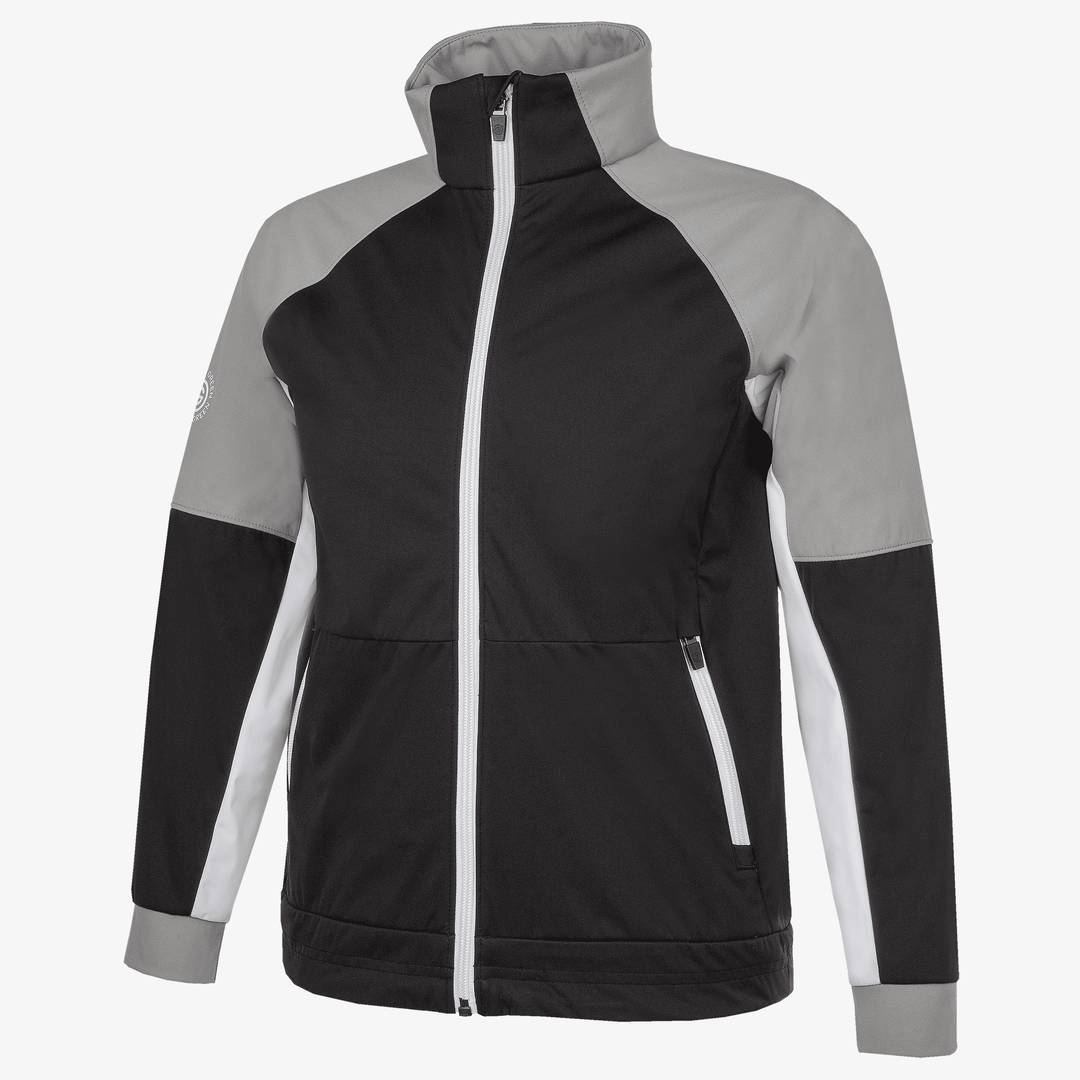Remi is a Windproof and water repellent jacket for  in the color Black/Sharksin/White(0)