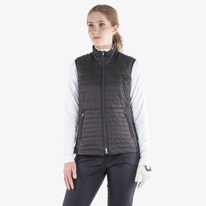 Lene is a Windproof and water repellent golf vest for Women in the color Black(1)