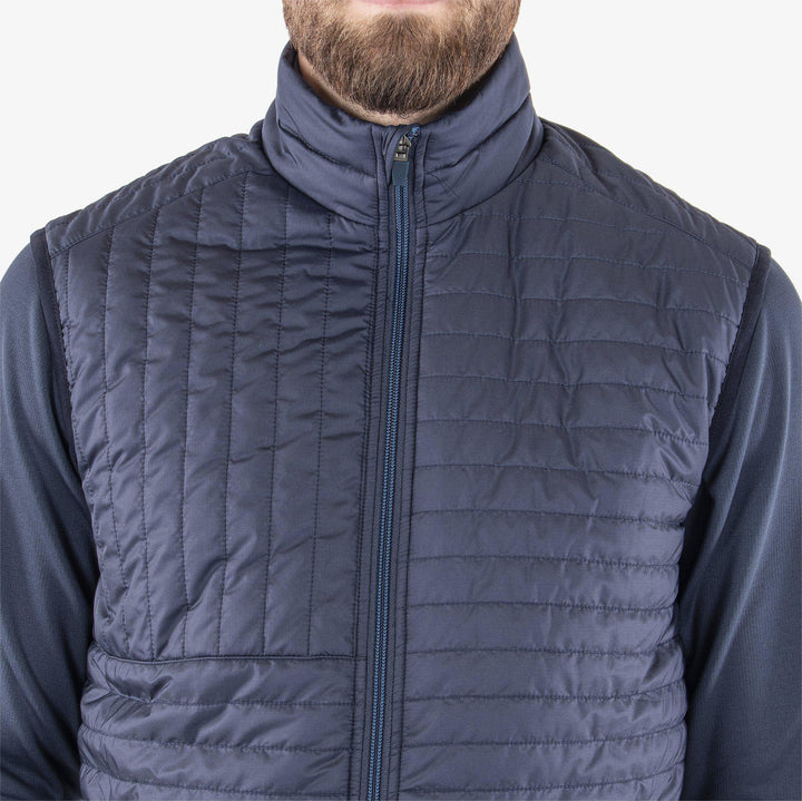 Leroy is a Windproof and water repellent vest for  in the color Navy(3)