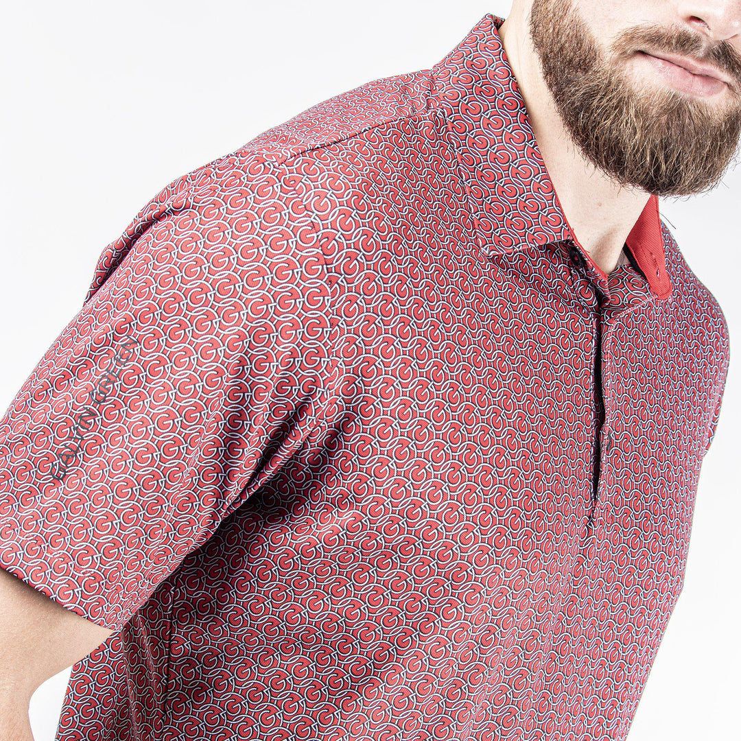 Mauro is a Breathable short sleeve shirt for Men in the color Red(4)