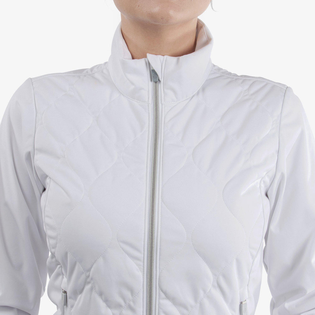 Leora is a Windproof and water repellent golf jacket for Women in the color White(4)