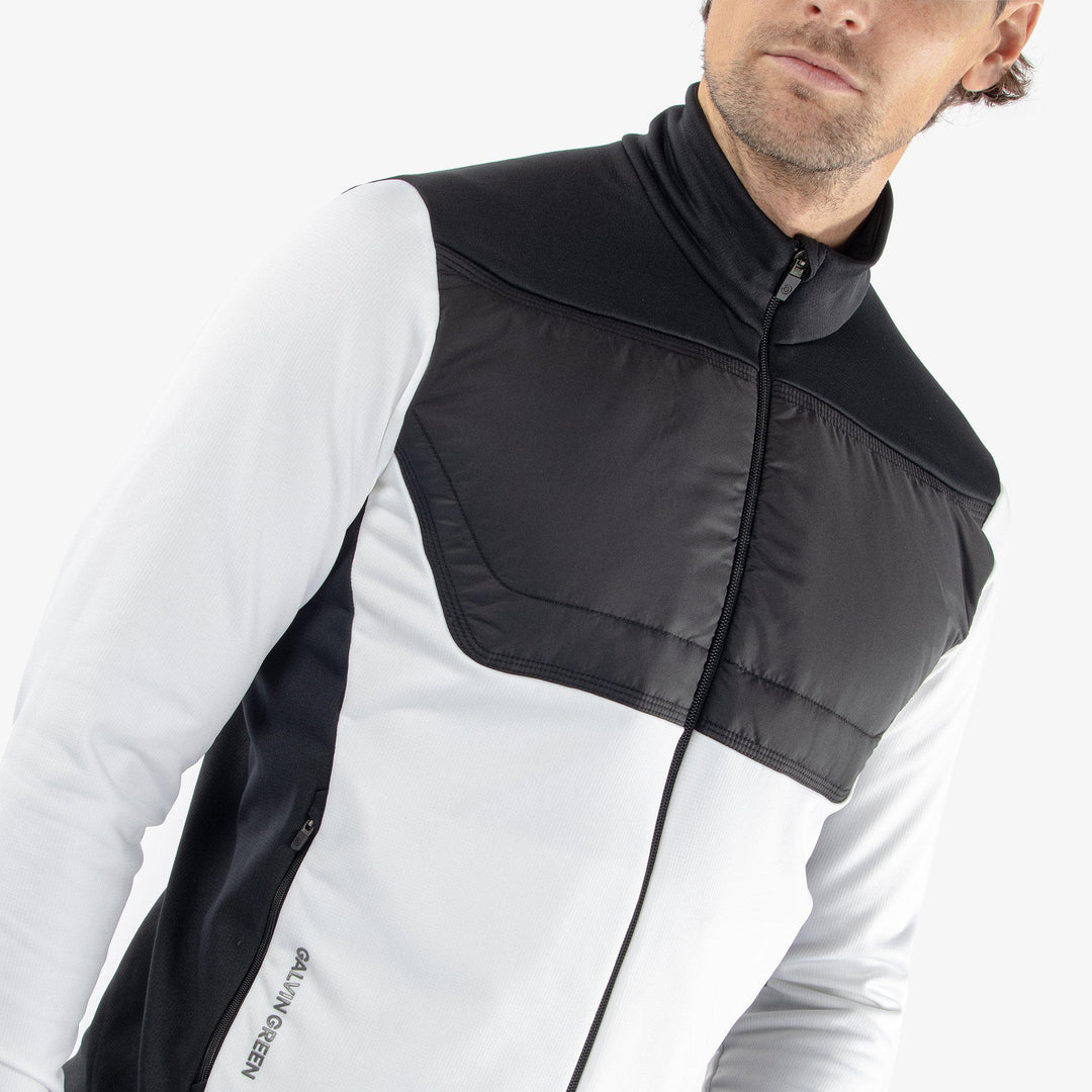Dylan is a Insulating golf mid layer for Men in the color White/Black(3)