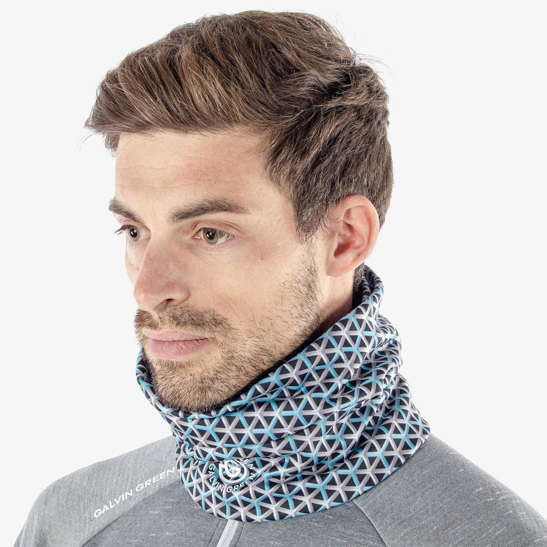 Delta is a Insulating neck warmer for  in the color Aqua/Navy(2)