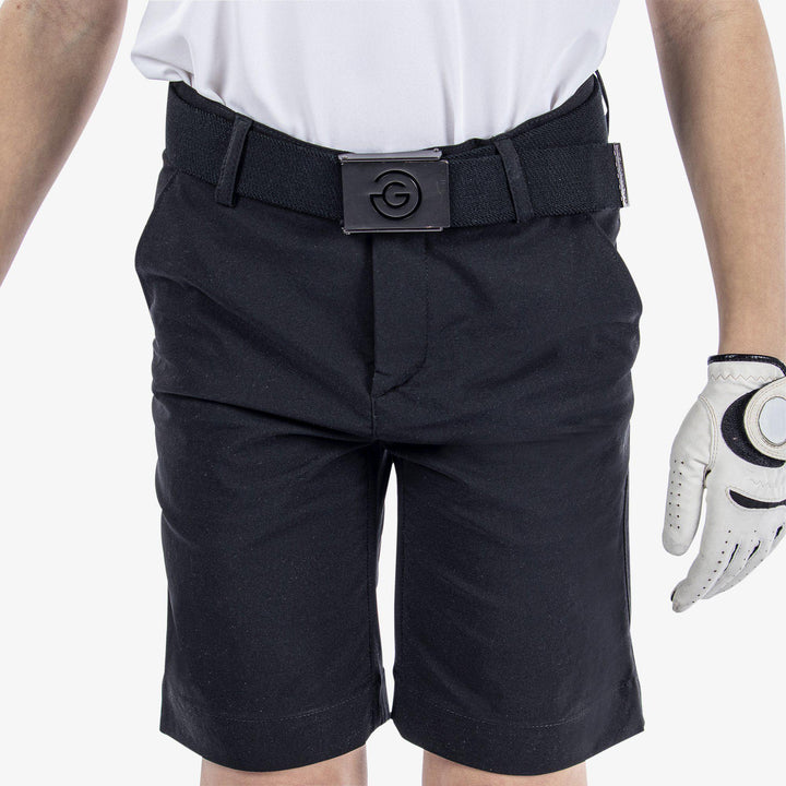 Raul is a Breathable golf shorts for Juniors in the color Black(3)