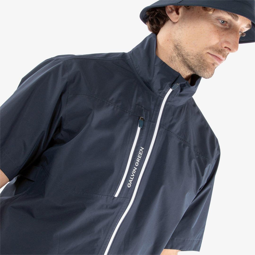 Axl is a Waterproof short sleeve jacket for Men in the color Navy/White(3)