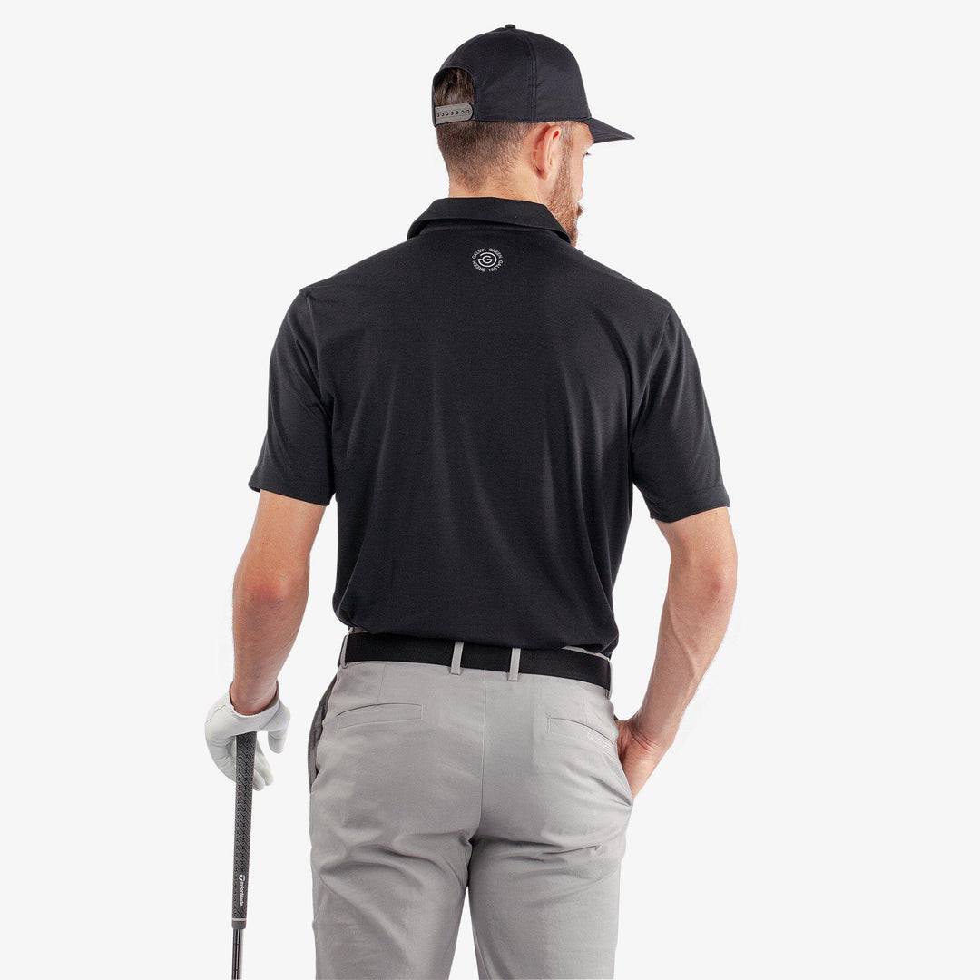 Marcelo is a Breathable short sleeve golf shirt for Men in the color Black(4)